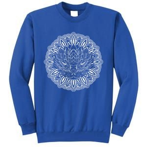 Fractal Geometry Flower Blossom Boho Dala Yoga Art Lotus Meaningful Gift Tall Sweatshirt