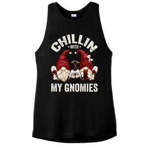 Funny Gnome For Wine Lover Who Loves Chillin With My Gnomies Gift Ladies PosiCharge Tri-Blend Wicking Tank