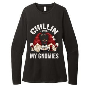 Funny Gnome For Wine Lover Who Loves Chillin With My Gnomies Gift Womens CVC Long Sleeve Shirt