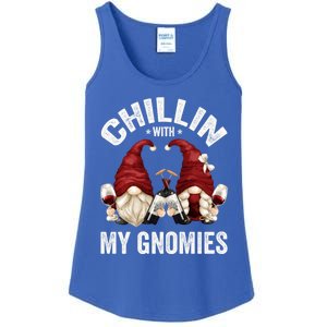 Funny Gnome For Wine Lover Who Loves Chillin With My Gnomies Gift Ladies Essential Tank