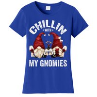 Funny Gnome For Wine Lover Who Loves Chillin With My Gnomies Gift Women's T-Shirt