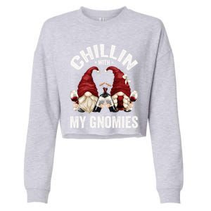 Funny Gnome For Wine Lover Who Loves Chillin With My Gnomies Gift Cropped Pullover Crew