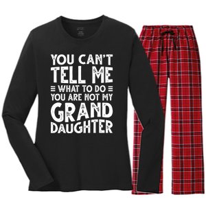 Funny Grandpa For Grandfather Papa Birthday Women's Long Sleeve Flannel Pajama Set 