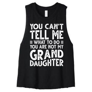 Funny Grandpa For Grandfather Papa Birthday Women's Racerback Cropped Tank