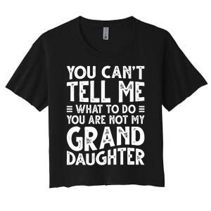 Funny Grandpa For Grandfather Papa Birthday Women's Crop Top Tee