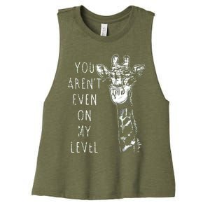 Funny Giraffe Women's Racerback Cropped Tank