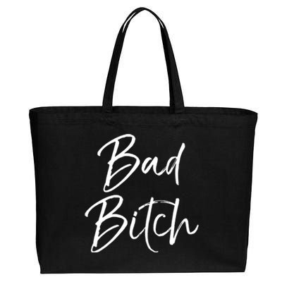 Funny Gift For Bad Ass Boss Quote Cute Bad Bitch Cute Gift Cotton Canvas Jumbo Tote