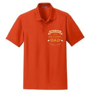 Funny Gift FatherS Day This Is What An Awesome Dad Looks Like Dry Zone Grid Polo