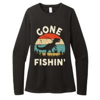 Funny Gone Fishing Womens CVC Long Sleeve Shirt