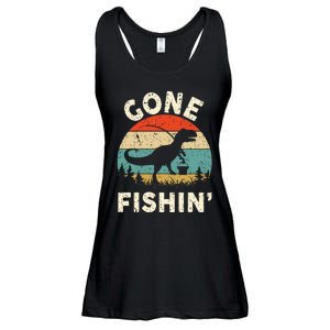 Funny Gone Fishing Ladies Essential Flowy Tank