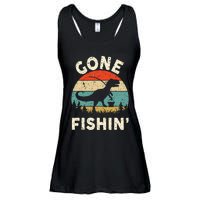 Funny Gone Fishing Ladies Essential Flowy Tank