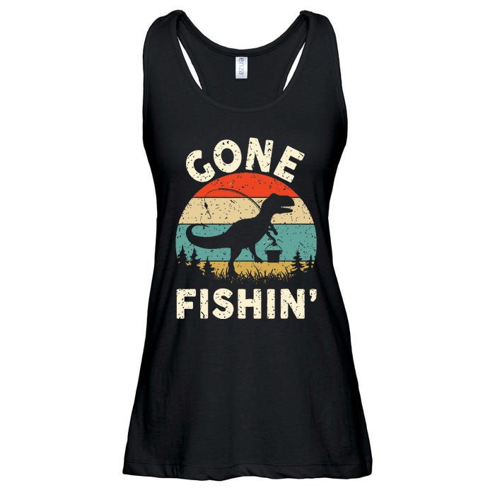 Funny Gone Fishing Ladies Essential Flowy Tank