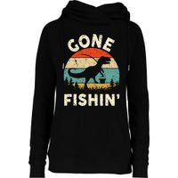 Funny Gone Fishing Womens Funnel Neck Pullover Hood