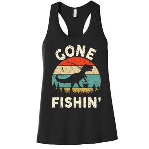 Funny Gone Fishing Women's Racerback Tank