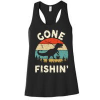 Funny Gone Fishing Women's Racerback Tank