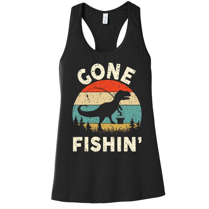 Funny Gone Fishing Women's Racerback Tank