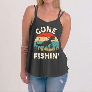 Funny Gone Fishing Women's Strappy Tank