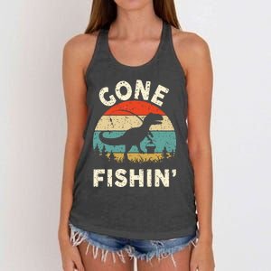 Funny Gone Fishing Women's Knotted Racerback Tank