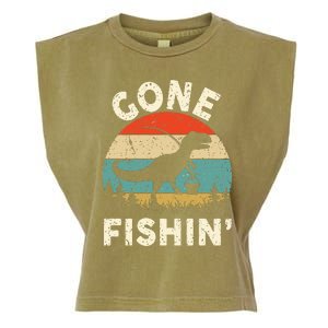 Funny Gone Fishing Garment-Dyed Women's Muscle Tee