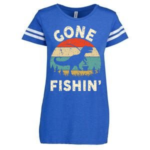 Funny Gone Fishing Enza Ladies Jersey Football T-Shirt