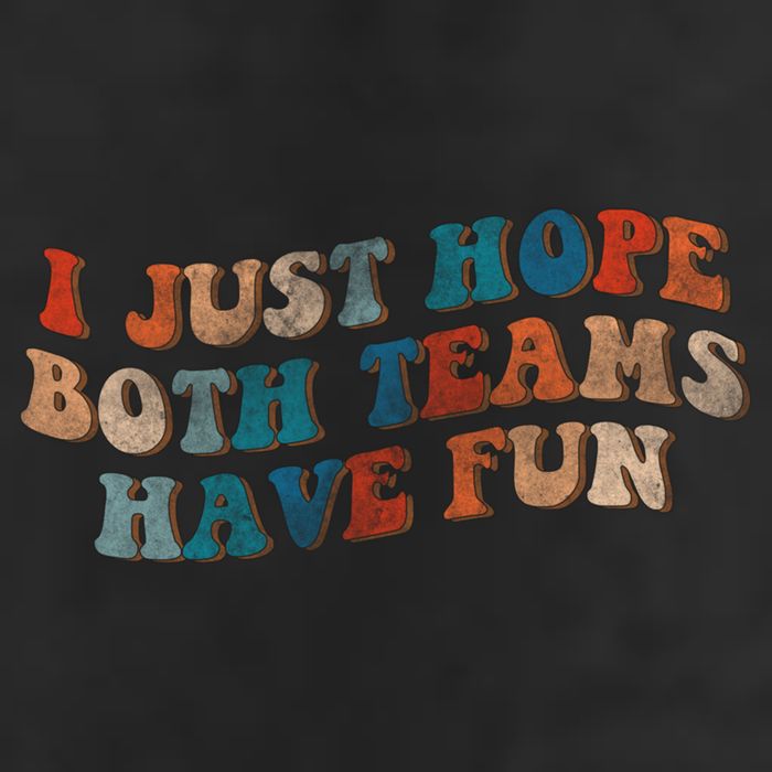 Funny Groovy Football Gift I Just Hope Both Teams Have Fun Gift 7 Panel Mesh Trucker Snapback Hat
