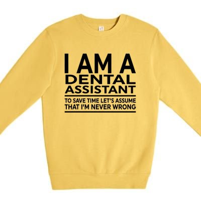 Funny Gift For Dental Assistant Coworker Birthday Premium Crewneck Sweatshirt