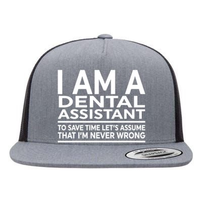 Funny Gift For Dental Assistant Coworker Birthday Flat Bill Trucker Hat