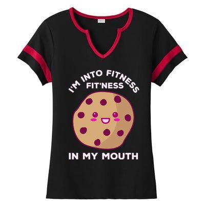 Funny Gym Fitness Workout Kawaii Cookie Baker Baking Bake Great Gift Ladies Halftime Notch Neck Tee