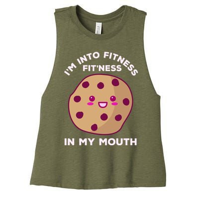 Funny Gym Fitness Workout Kawaii Cookie Baker Baking Bake Great Gift Women's Racerback Cropped Tank