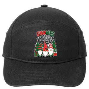 Festive Gnomes For The Holidays Christmas Cheer And Fun 7-Panel Snapback Hat