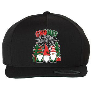 Festive Gnomes For The Holidays Christmas Cheer And Fun Wool Snapback Cap