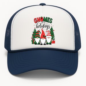 Festive Gnomes For The Holidays Christmas Cheer And Fun Trucker Hat