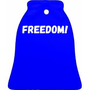 Freedom Gift Ceramic Bell Ornament