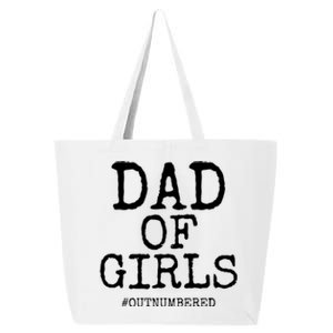 Father Gift From Daughters Funny Dad Of #Outnumbered Gift 25L Jumbo Tote