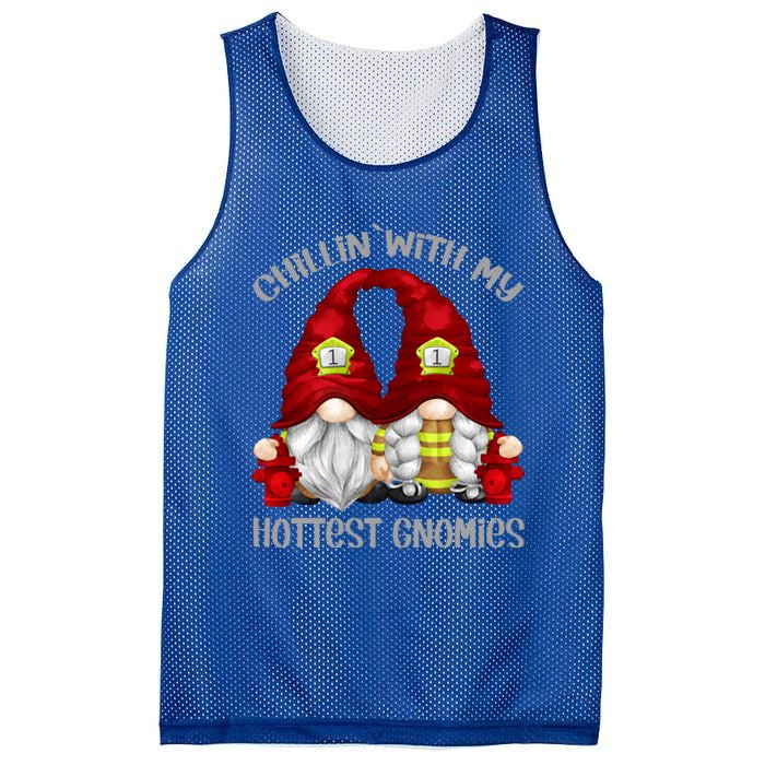 Firefighter Gnome For Fire Chillin With My Gnomies Gift Mesh Reversible Basketball Jersey Tank