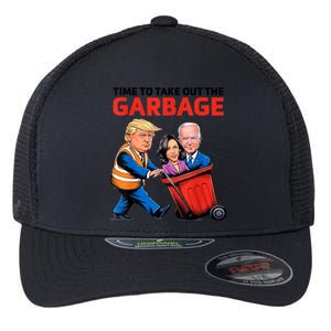 Funny Garbage For Trump 2024 Time To Take Out The Garbage Great Gift Flexfit Unipanel Trucker Cap