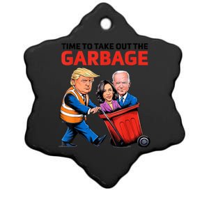 Funny Garbage For Trump 2024 Time To Take Out The Garbage Great Gift Ceramic Star Ornament