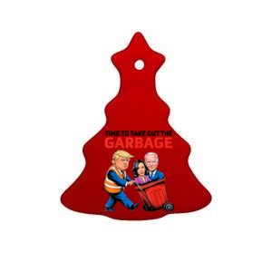 Funny Garbage For Trump 2024 Time To Take Out The Garbage Great Gift Ceramic Tree Ornament