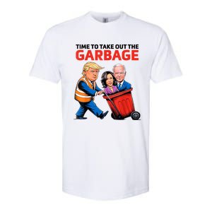 Funny Garbage For Trump 2024 Time To Take Out The Garbage Great Gift Softstyle CVC T-Shirt