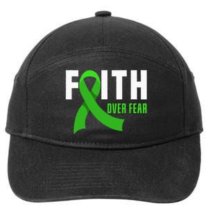 Faith God Fear Traumatic Brain Injury Awareness TBI Warrior 7-Panel Snapback Hat