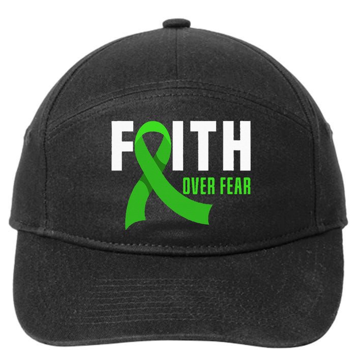 Faith God Fear Traumatic Brain Injury Awareness TBI Warrior 7-Panel Snapback Hat