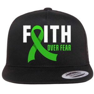 Faith God Fear Traumatic Brain Injury Awareness TBI Warrior Flat Bill Trucker Hat