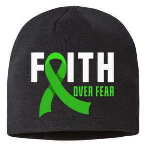 Faith God Fear Traumatic Brain Injury Awareness TBI Warrior Sustainable Beanie