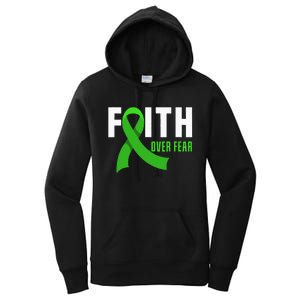 Faith God Fear Traumatic Brain Injury Awareness TBI Warrior Women's Pullover Hoodie