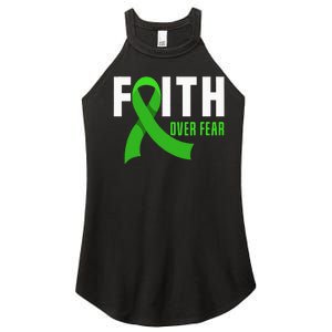 Faith God Fear Traumatic Brain Injury Awareness TBI Warrior Women's Perfect Tri Rocker Tank