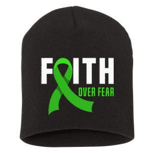 Faith God Fear Traumatic Brain Injury Awareness TBI Warrior Short Acrylic Beanie