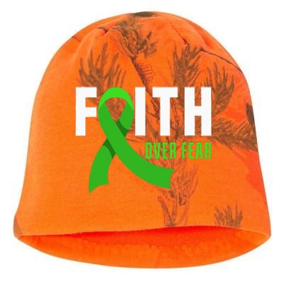 Faith God Fear Traumatic Brain Injury Awareness TBI Warrior Kati - Camo Knit Beanie