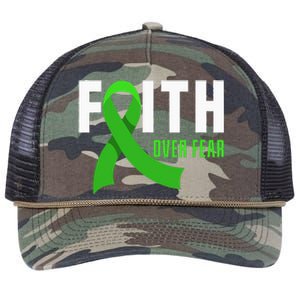 Faith God Fear Traumatic Brain Injury Awareness TBI Warrior Retro Rope Trucker Hat Cap