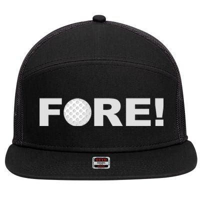 Fore Golf 7 Panel Mesh Trucker Snapback Hat