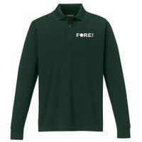 Fore Golf Performance Long Sleeve Polo